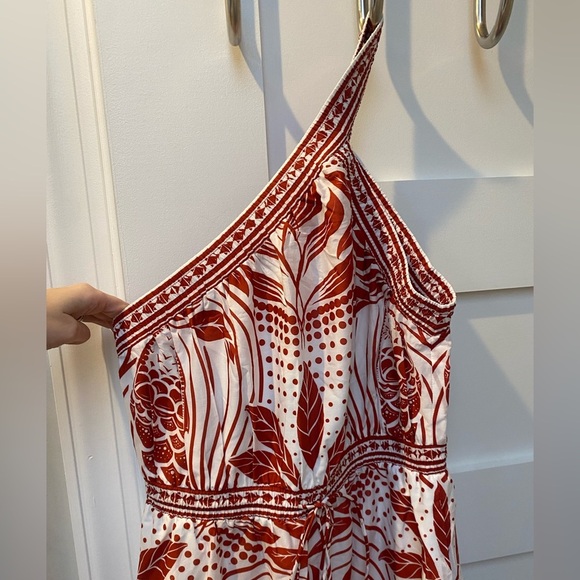 Farm Rio one shoulder red and white maxi dress​ - Picture 4 of 11